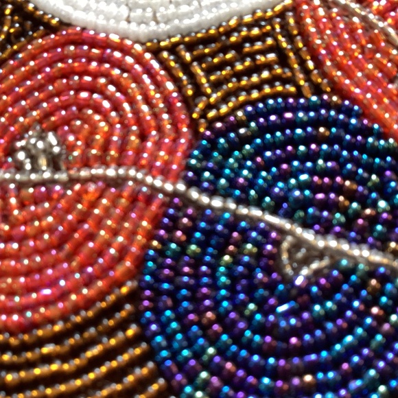 Gorgeous Multi Colored Hand Beaded Handbag - Picture 4 of 5